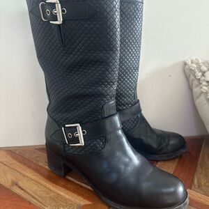 Gianvito Rossi Quilted Black Leather Boots size 38 US 8